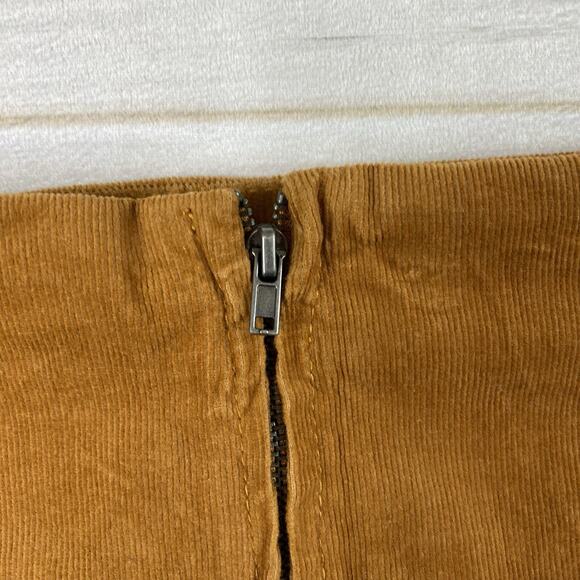 Love Fire Mini Skirt Juniors Size L Rust Orange Corduroy Stretch Back Zip NWT - Picture 12 of 12